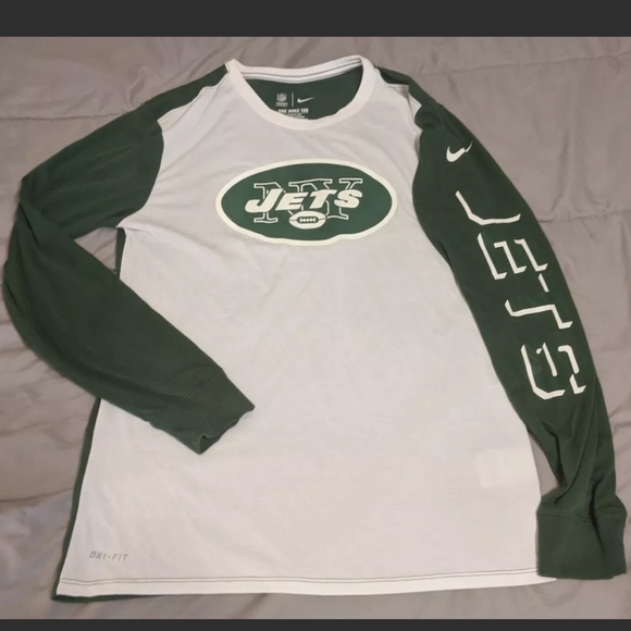 New York Jets NIKE Dri Fit Long Sleeve Shirt Mens - Picture 1 of 5